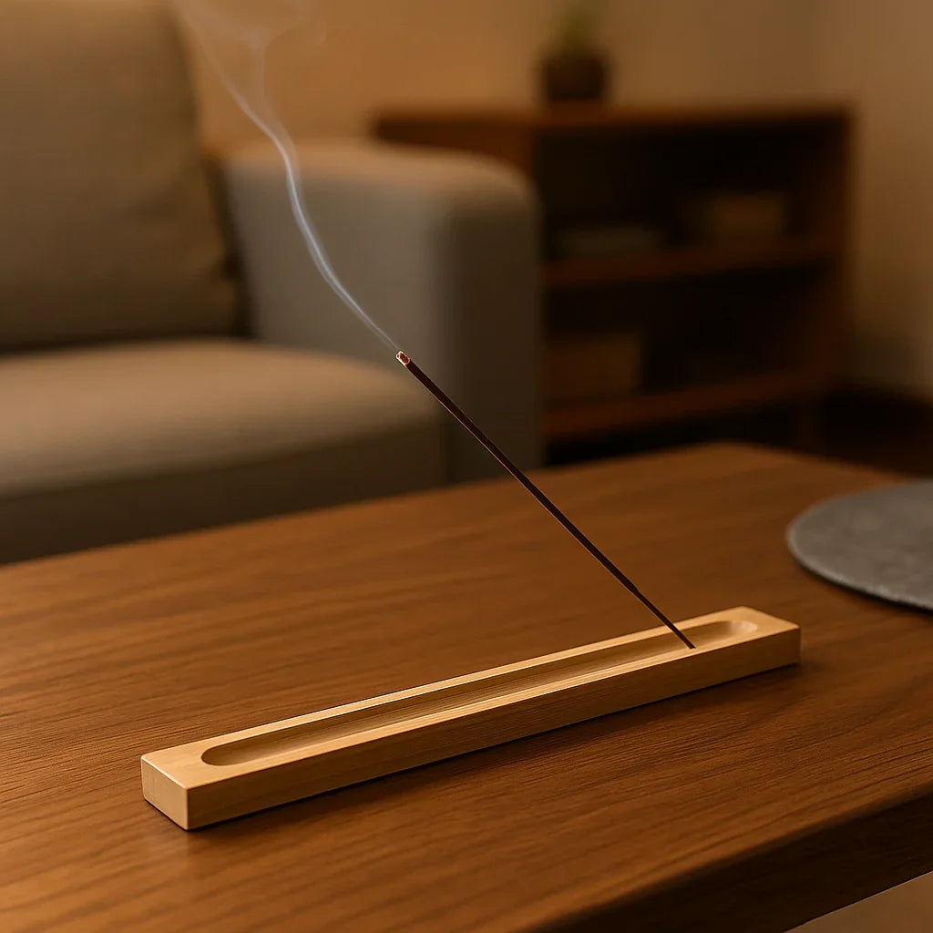 Suporte de Incenso em Bambu – Simplicidade Artesanal para Momentos de Calma