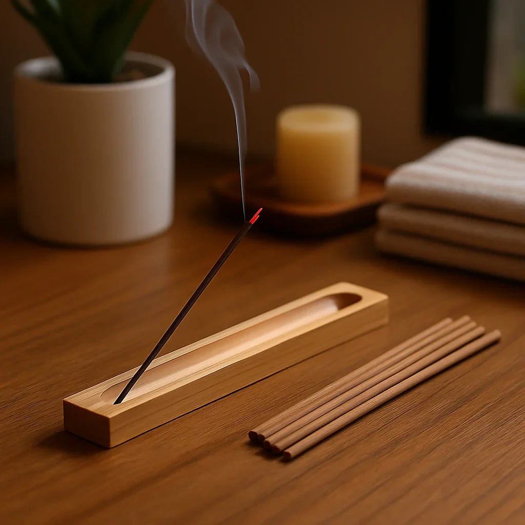 Suporte de Incenso em Bambu – Simplicidade Artesanal para Momentos de Calma