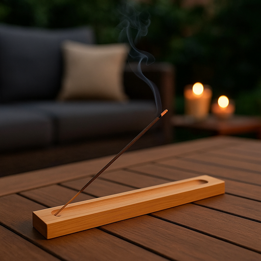 🪵 Suporte de Incenso em Madeira de Bambu – Design Artesanal e Minimalista